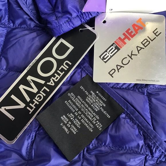 New 32Degrees Heat Packable Down Jacket Ultralight - Picture 5 of 9